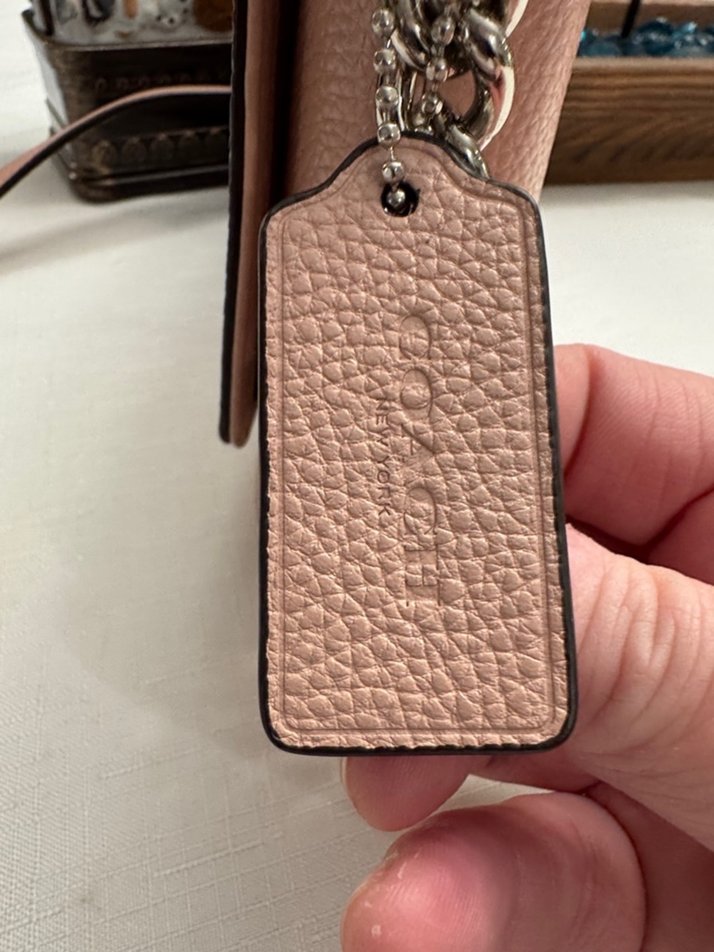 Coach Crosstown Vintage Leather Turnlock Crossbody - Blush Pink - Picture 4 of 16